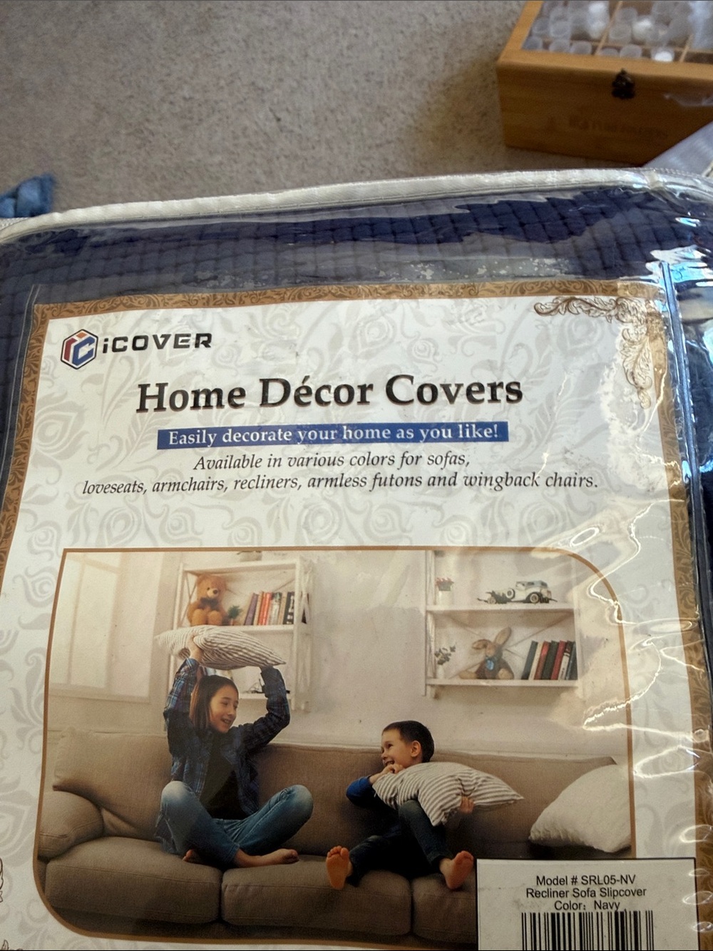 Navy Home Décor Sofa Slipcover
